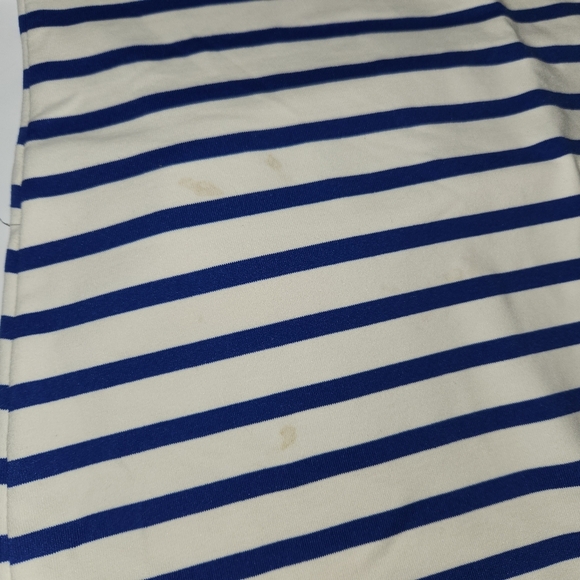Saint James Propriano Form Fit Nautical Stripe Navy White Mini Dress - Picture 7 of 9